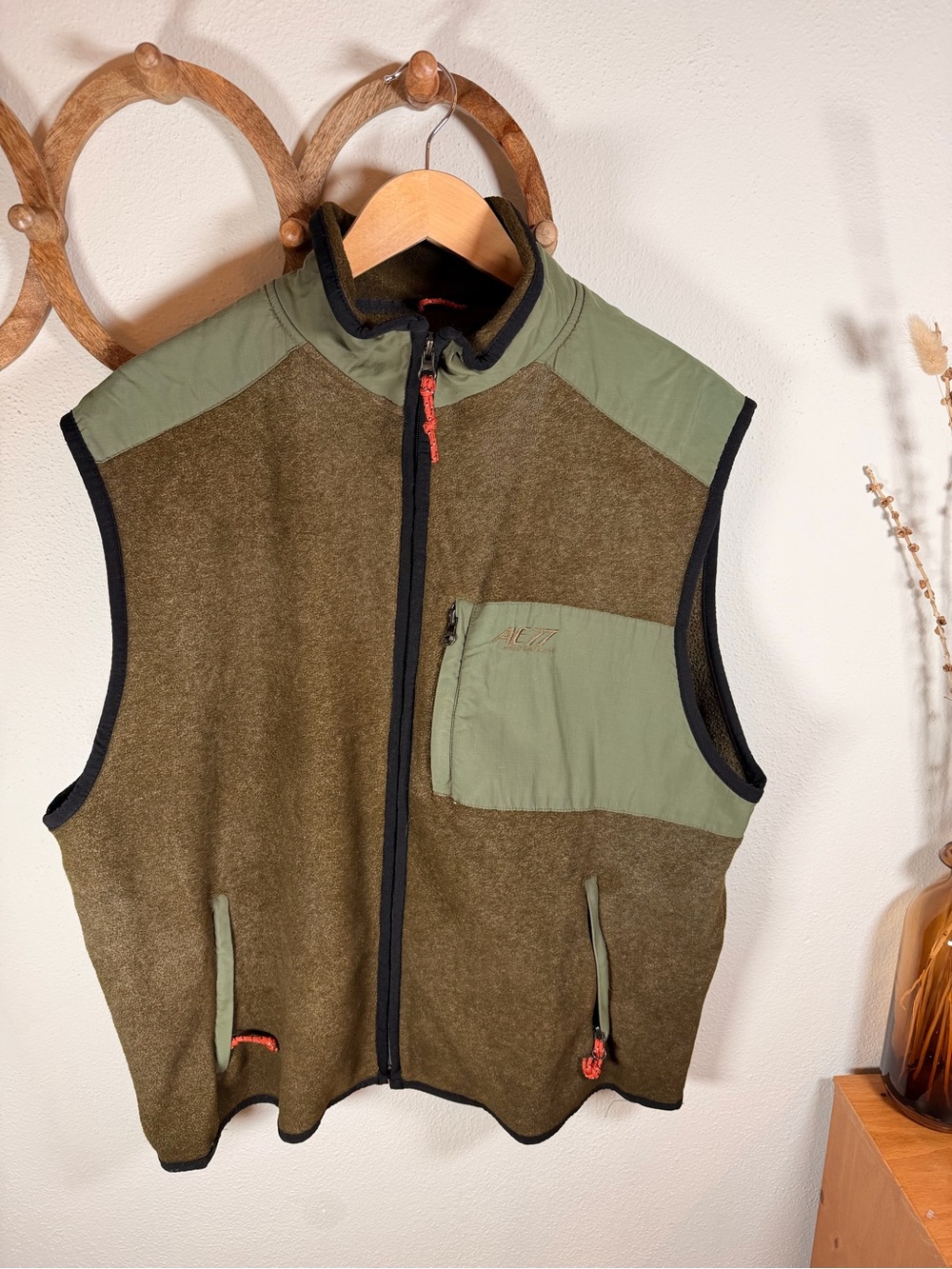 Vintage Y2K American Eagle AE77 Performance Fleece Utility Vest / Gilet XL